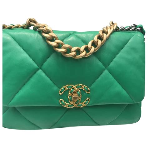 chanel latest green bag|Chanel handbag green.